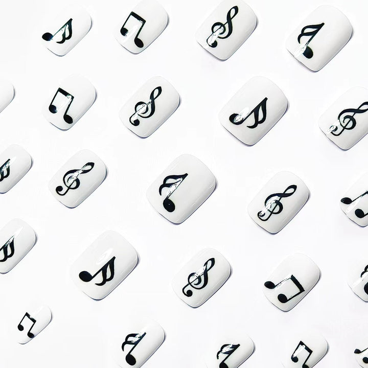 Artificial nails with music motif Kalsten