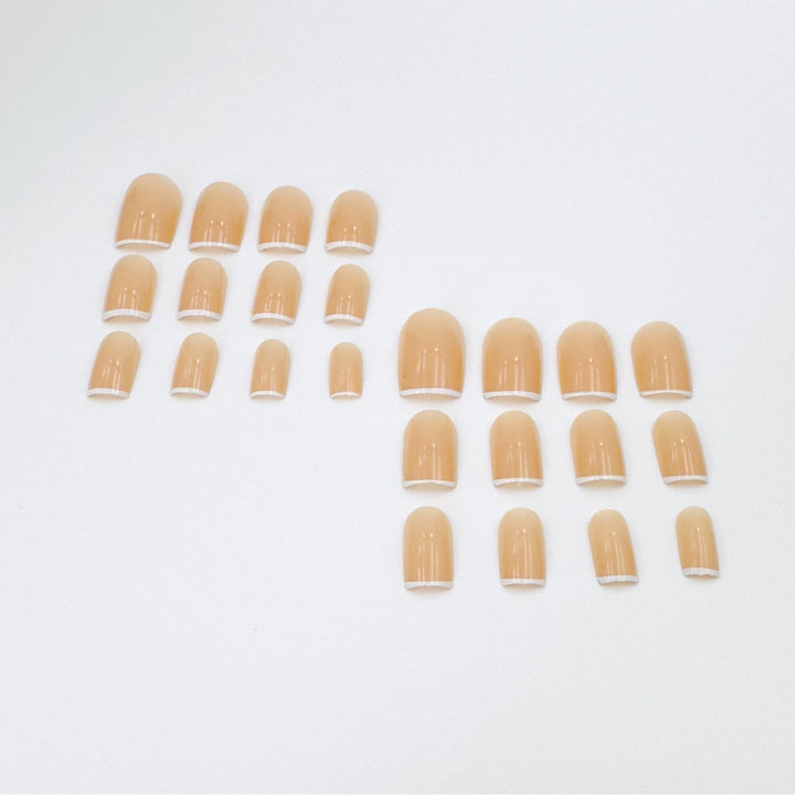 Elegant French Tip Nail Set