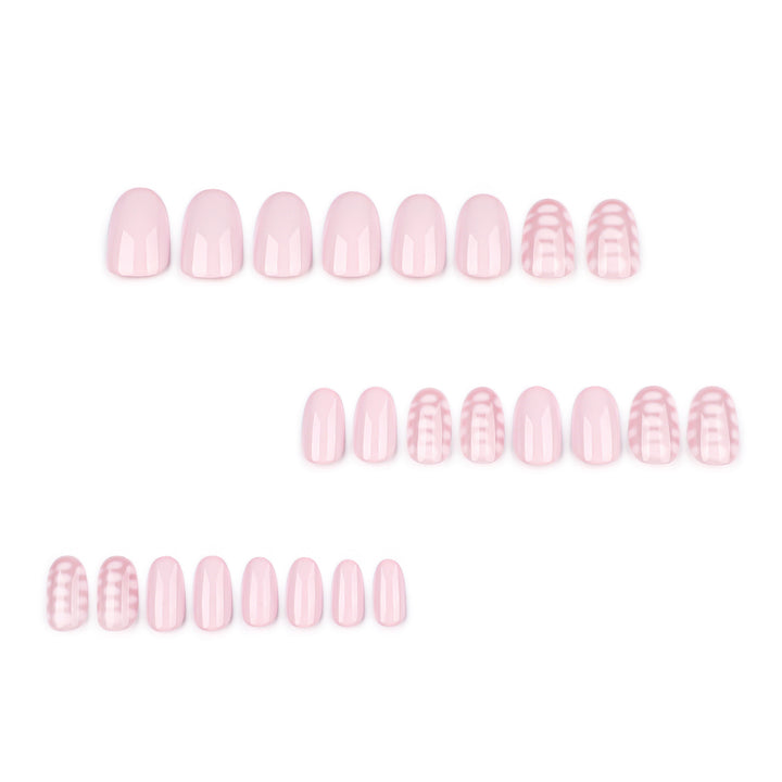 Artistic nail art with elegant lines and delicate design Kalsten