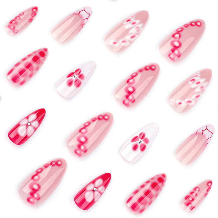 Artistically designed nail extensions in modern design Kalsten