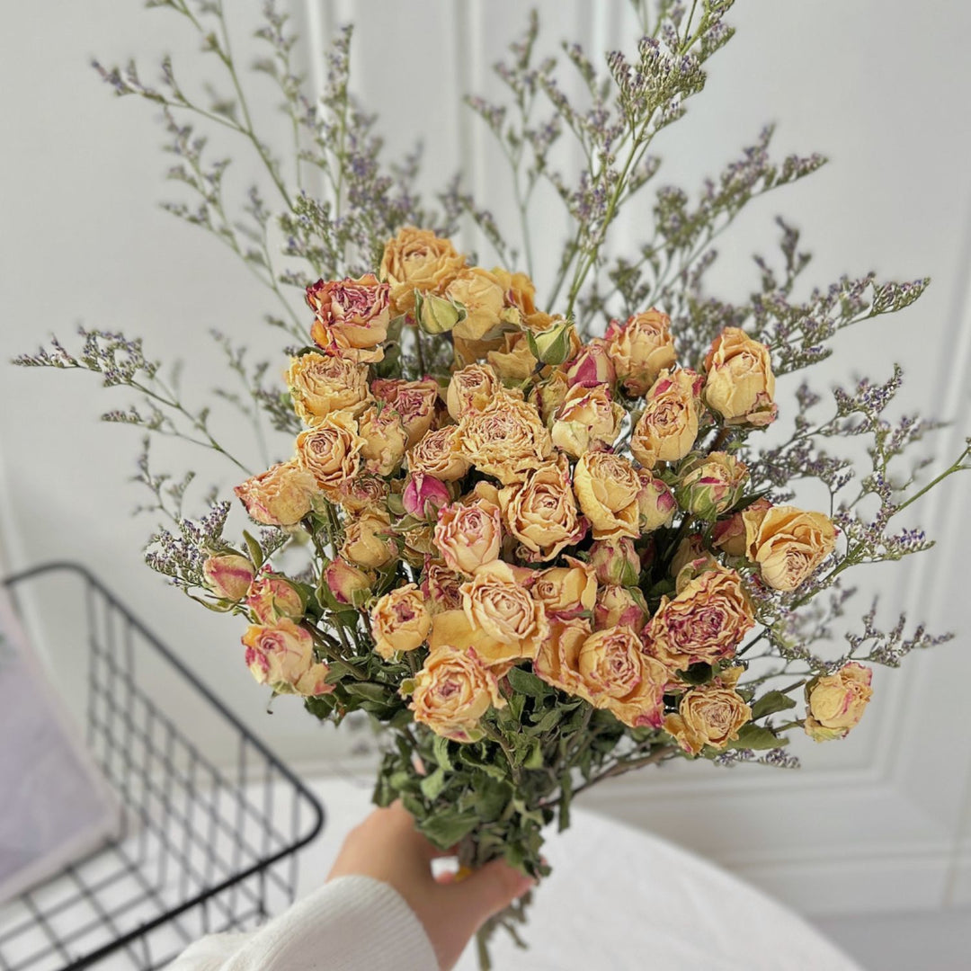Dried Floral Rose Bouquet with Botanical Filler