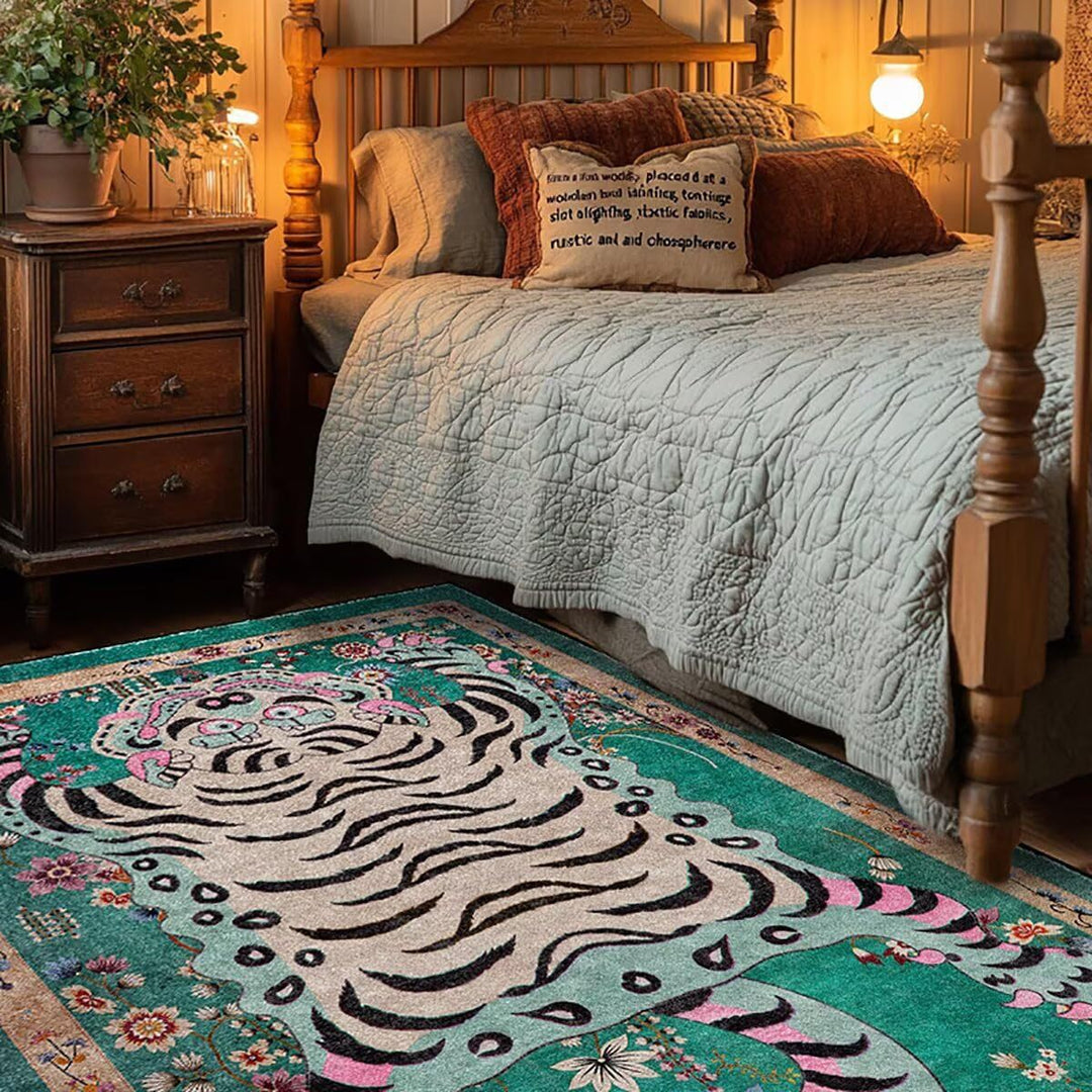 Artistic Tiger Print Area Rug Kalsten