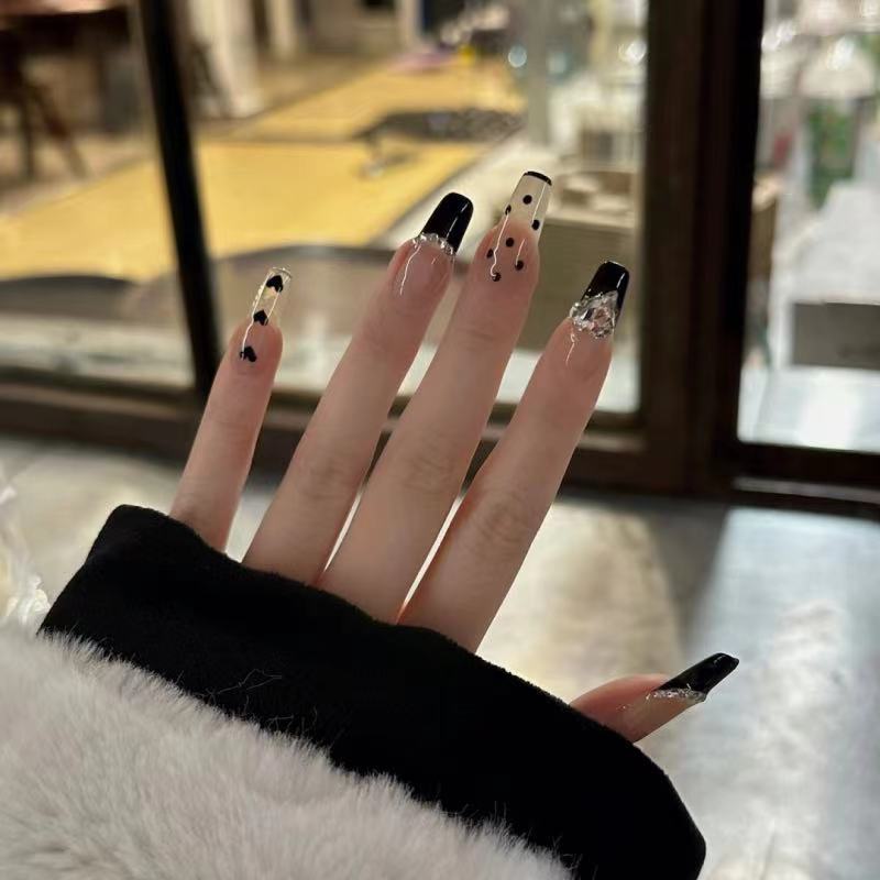 Artistic Heart and Gem Press-On Nail Set