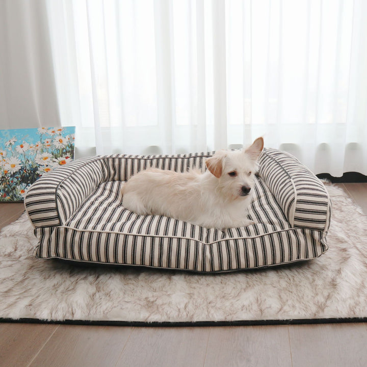 Striped Orthopedic dog Sofa