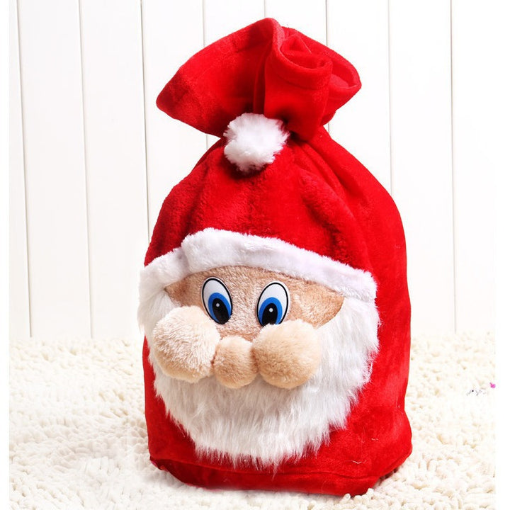 Festive gift bag with Santa Claus motif