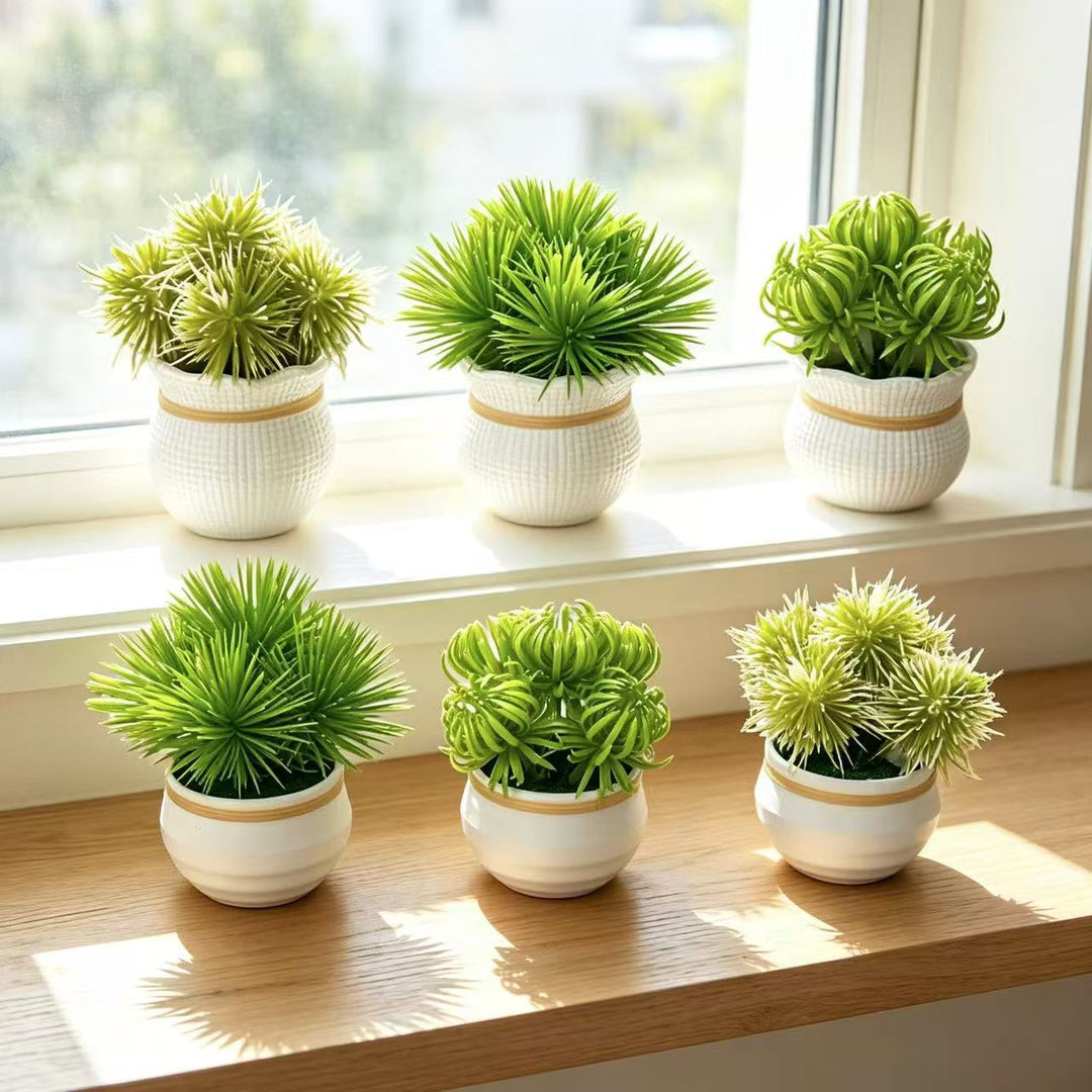 Lifelike Potted Green Plant