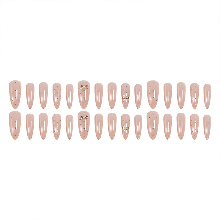 Acrylic nail set with elegant jewelry details Kalsten