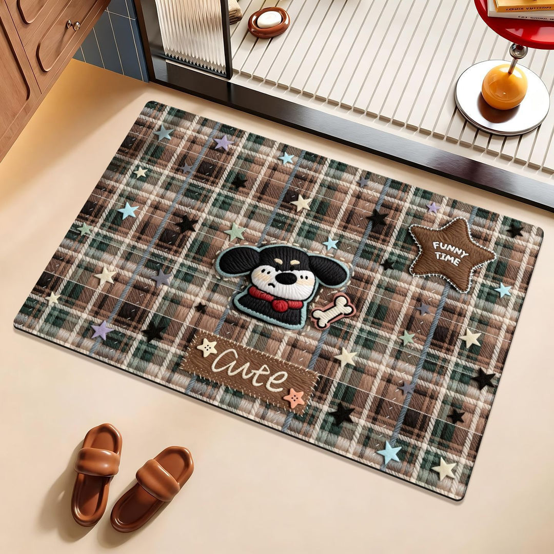 Decorative Dog Themed Area Mat for Home