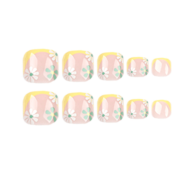 Creative toenail art with colorful flower accents Kalsten