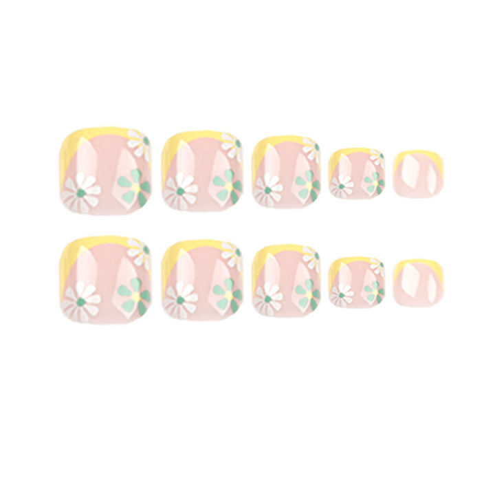 Creative toenail art with colorful flower accents Kalsten