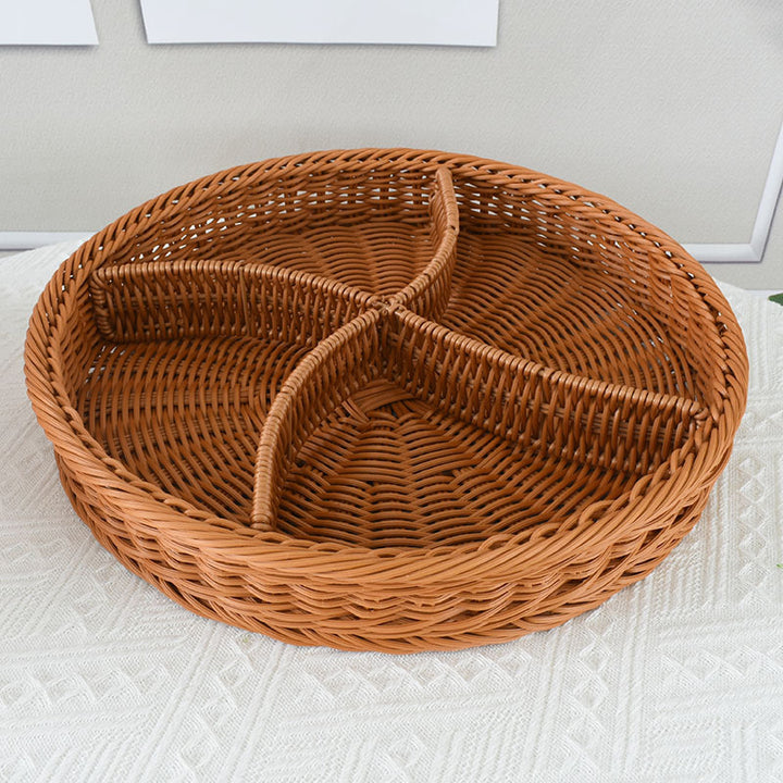 Artisan Woven Round Storage Tray Kalsten
