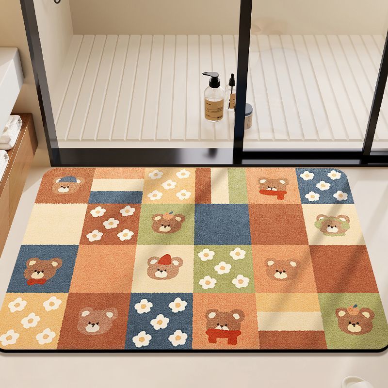 Cute Bear-Themed Bath Mat Kalsten