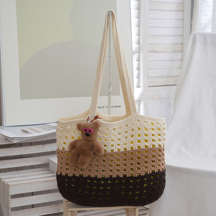 Handmade straw bag with cute tag Kalsten