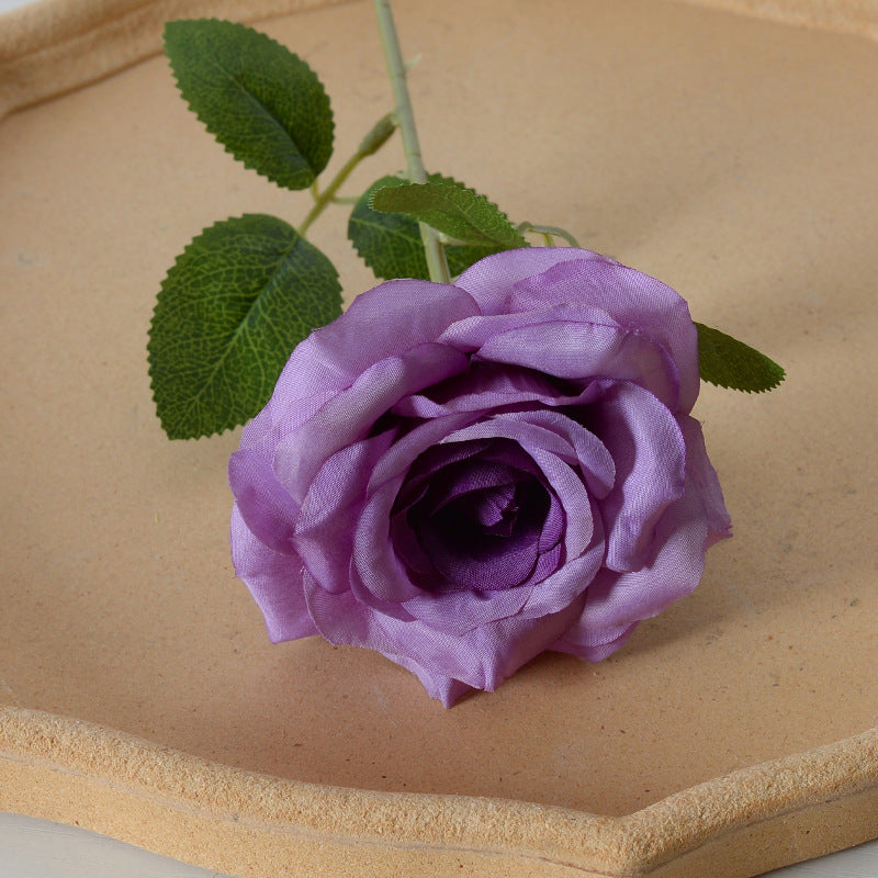 Elegant Silk Black Rose Hair Accessory