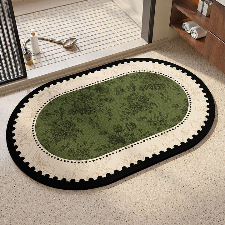 Floral Patterned Bath Rug