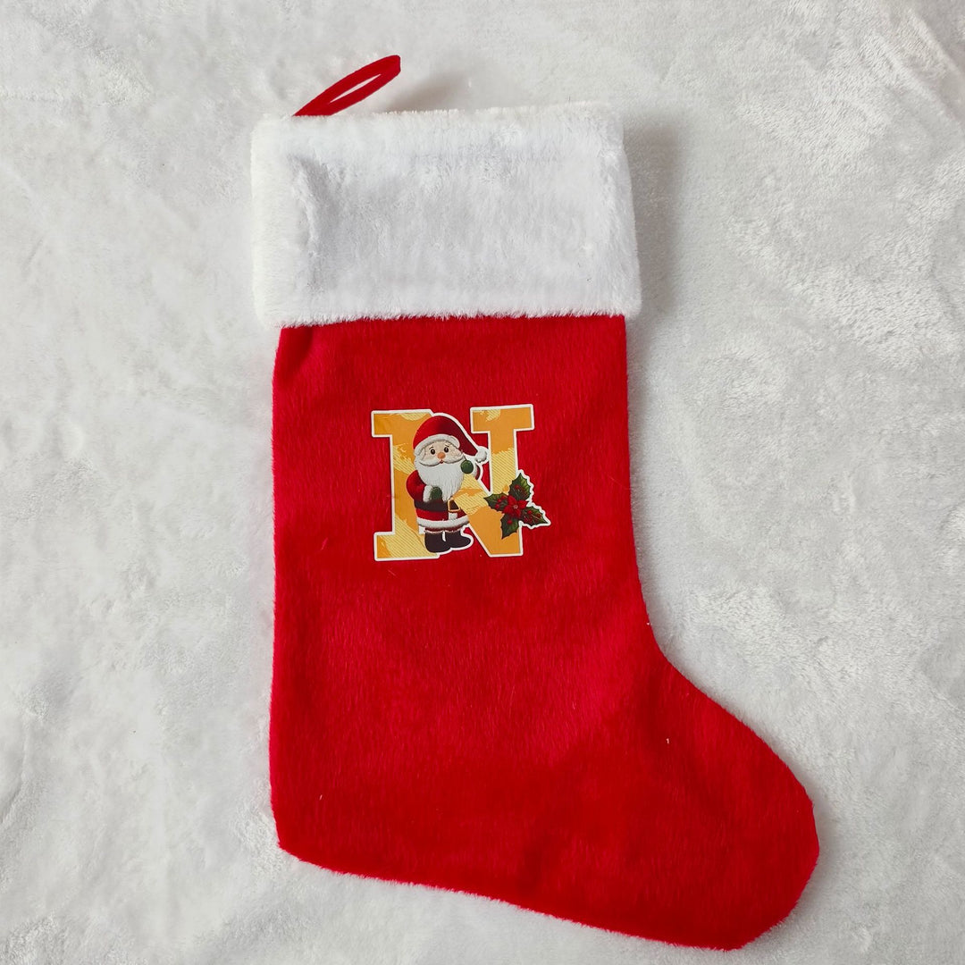 Festive Christmas stocking with customizable design