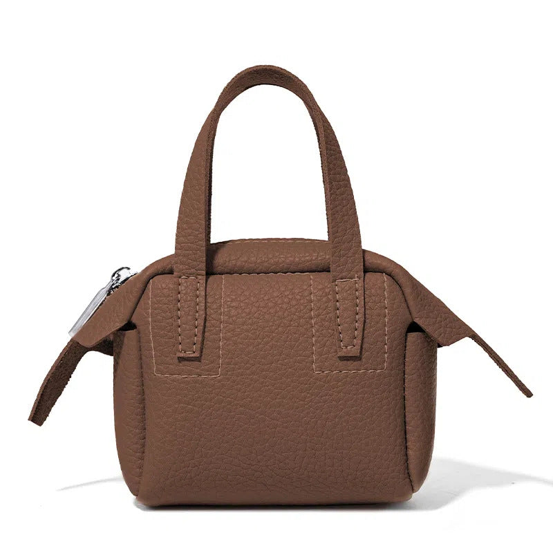 Compact Textured Handheld Satchel Kalsten
