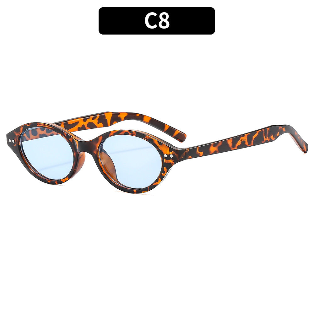 Vintage Oval Frame Sunglasses