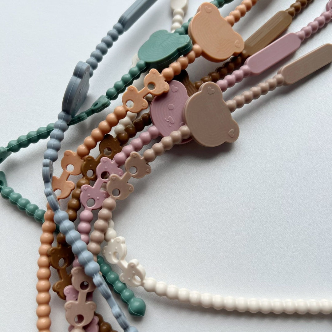 Multi-Purpose Beaded Safety Cord with Teddy Snap and Quick-Release Clip