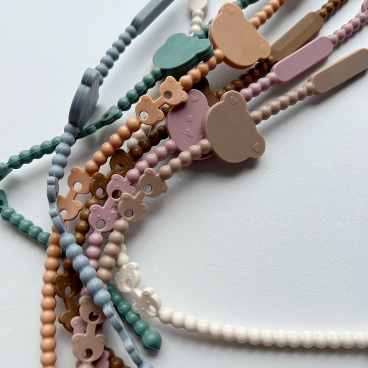 Multi-Purpose Beaded Safety Cord with Teddy Snap and Quick-Release Clip