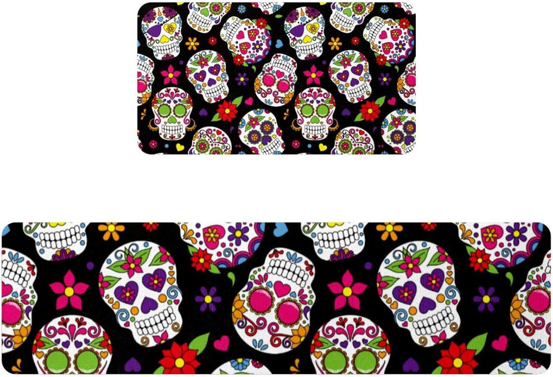 Vibrant Day of the Dead Decorative Rug