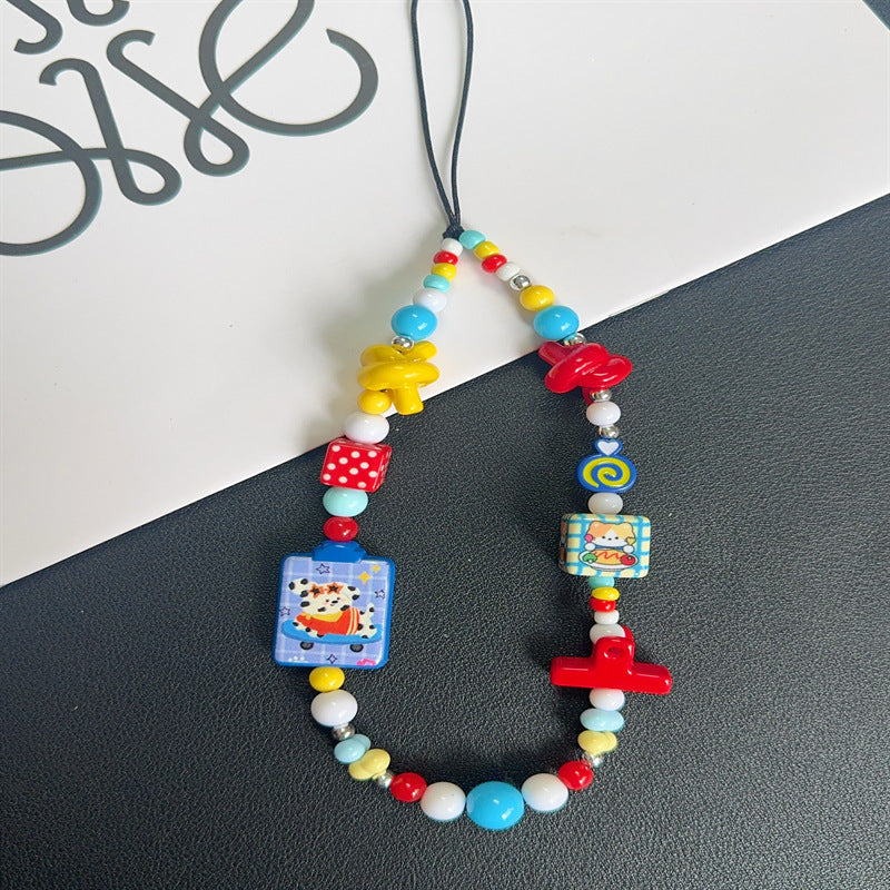Colorful Themed Beaded Keychain Kalsten