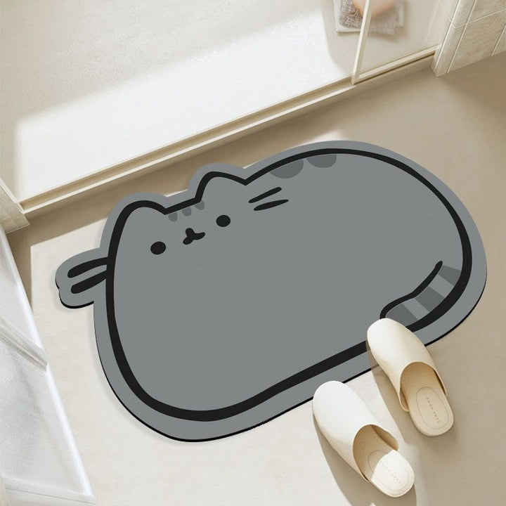 Cartoon Cat-Shaped Floor Mat
