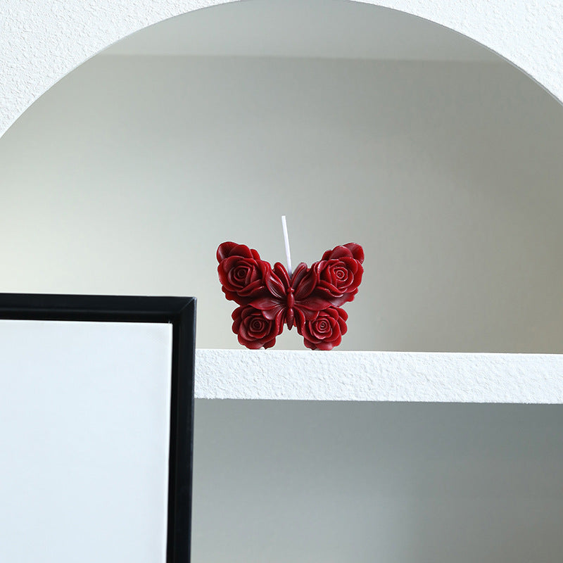 Sculpted Bow-Shaped Decorative Soy Wax Candle with Cotton Wick