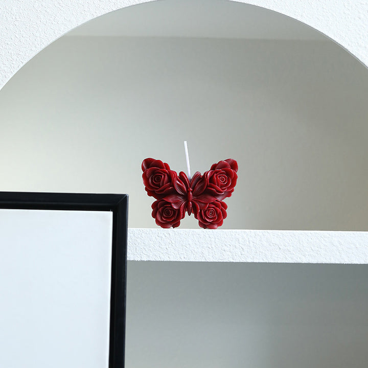 Sculpted Bow-Shaped Decorative Soy Wax Candle with Cotton Wick