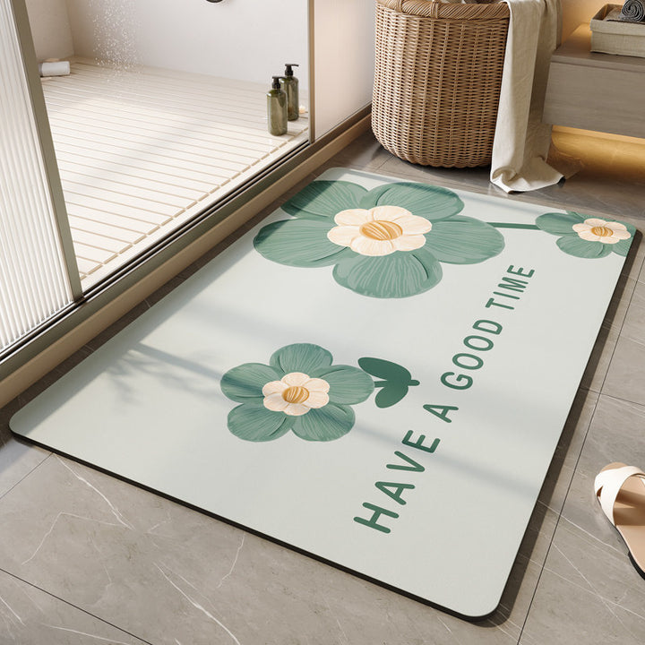 Decorative Floral Bath Mat Kalsten