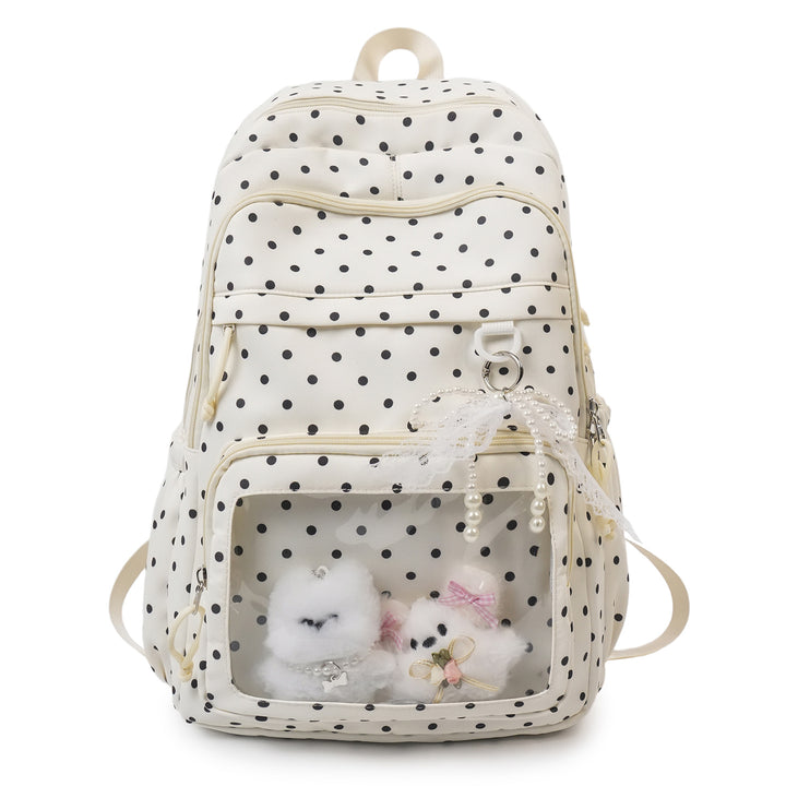 Cute Polka Dot Patterned Backpack