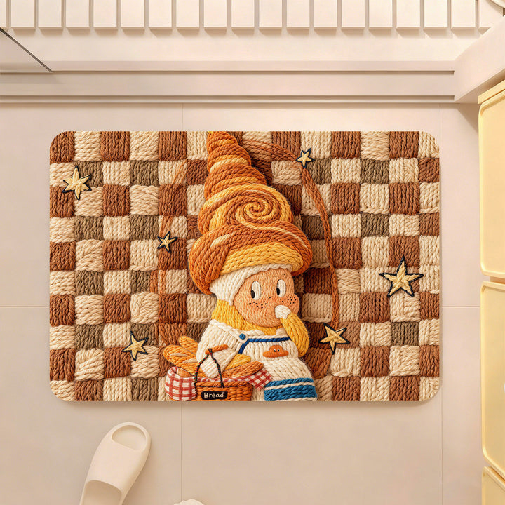 Playful Cartoon Character Shaped Bath Mat