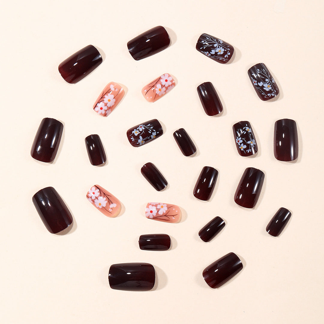 Floral Accent Acrylic Nail Art Extensions Kalsten 1789713261