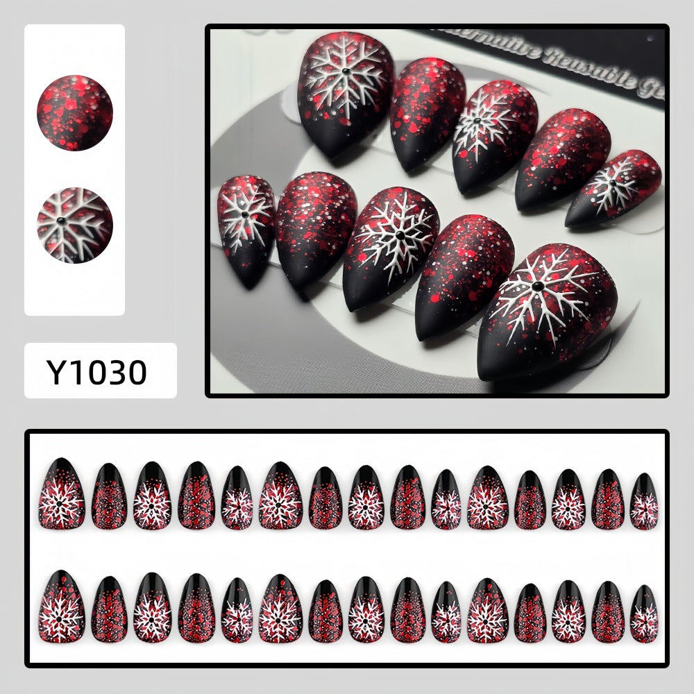 Artificial nails with snowflake design Kalsten