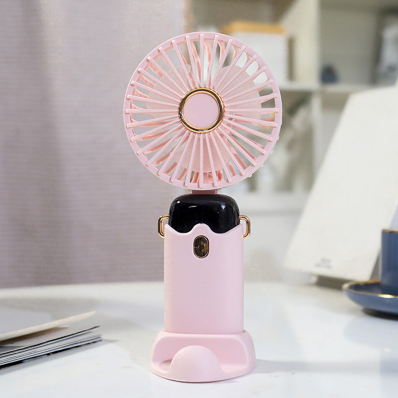 Women's Portable Hand Fan with Integrated Spray Function and USB Charging Option Kalsten