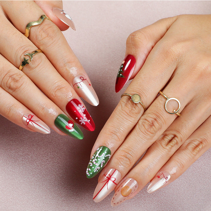 Festive Seasonal Press-On Nail Art Set