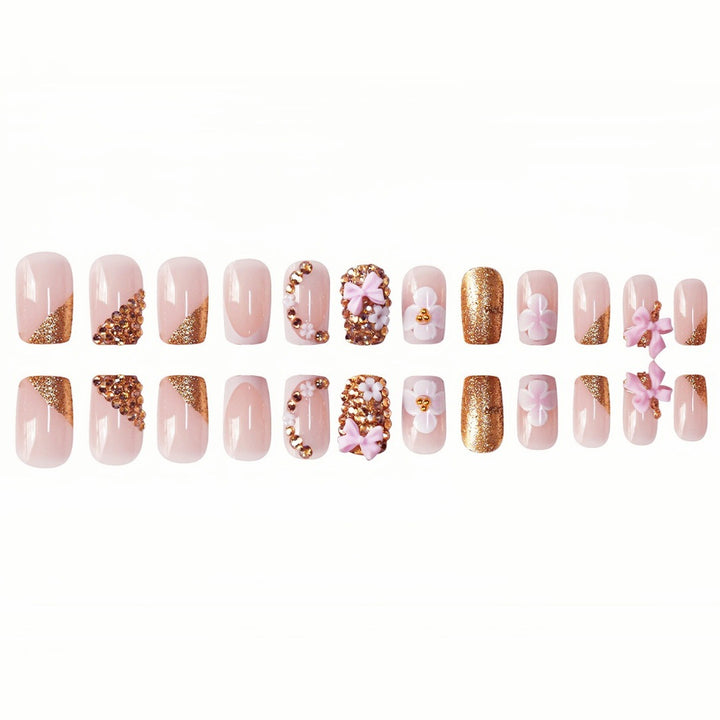 Floral Design Press-On Nails Kalsten