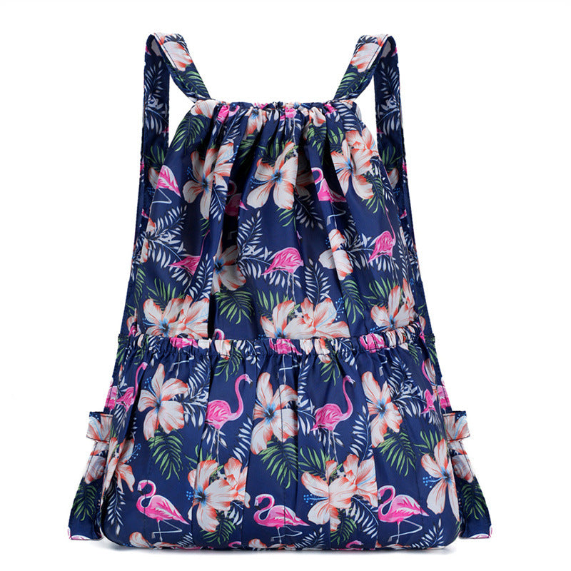 Floral Print Drawstring Backpack Kalsten