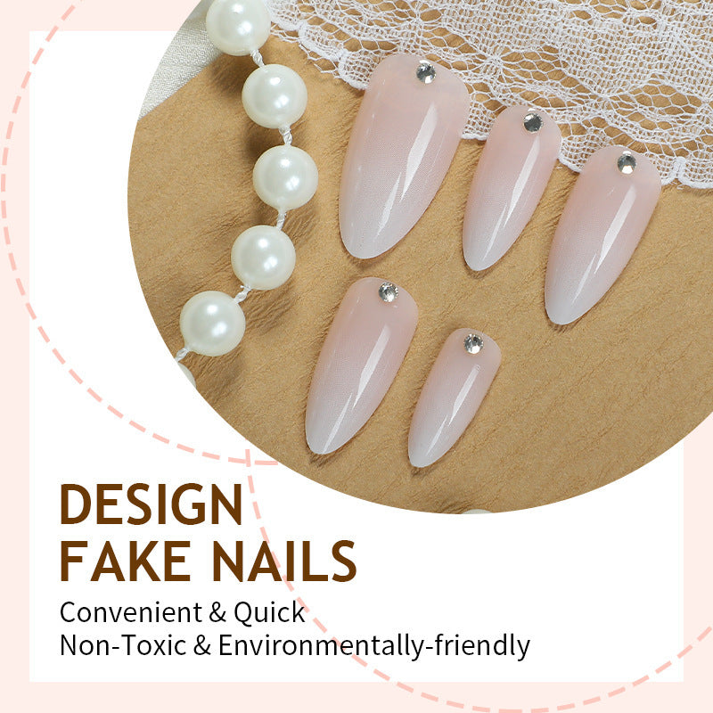 Artificial nail set with elegant glitter embellishments Kalsten