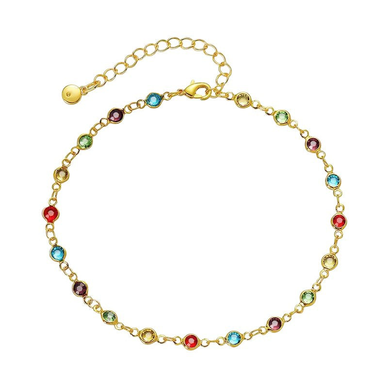 Colorful Gemstone Ankle Bracelet Kalsten
