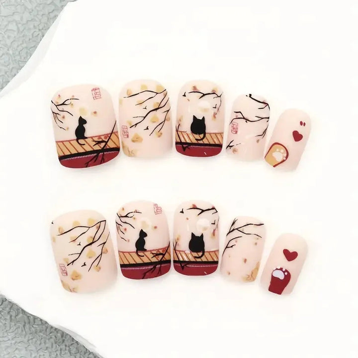 Artistic Cat Nail Set Kalsten