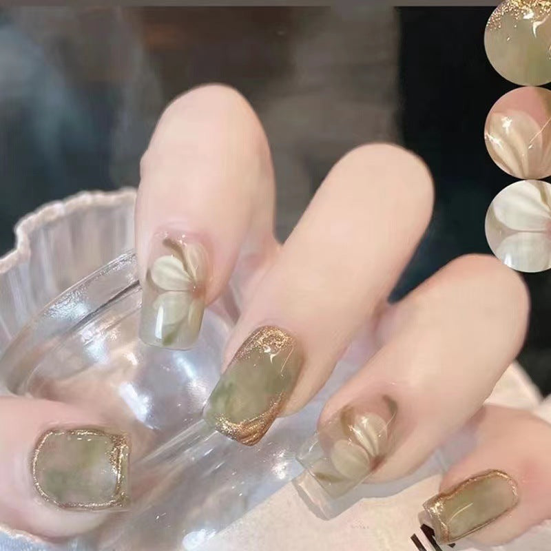 Artistic Floral Design Press-On Nails
