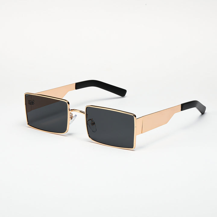 Ladies stylish rectangular sunglasses with modern metal frame Kalsten
