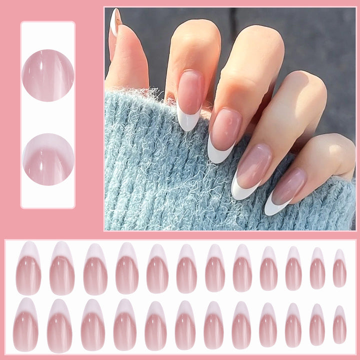Elegant French Tip Press-On Nail Tips Kalsten