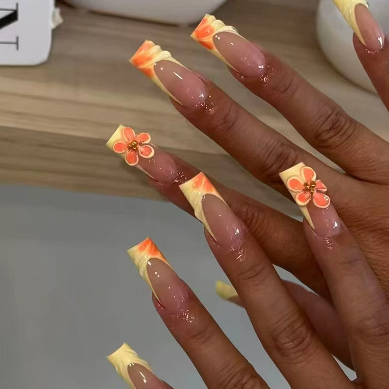 Creative Floral Press-On Nail Art Kalsten