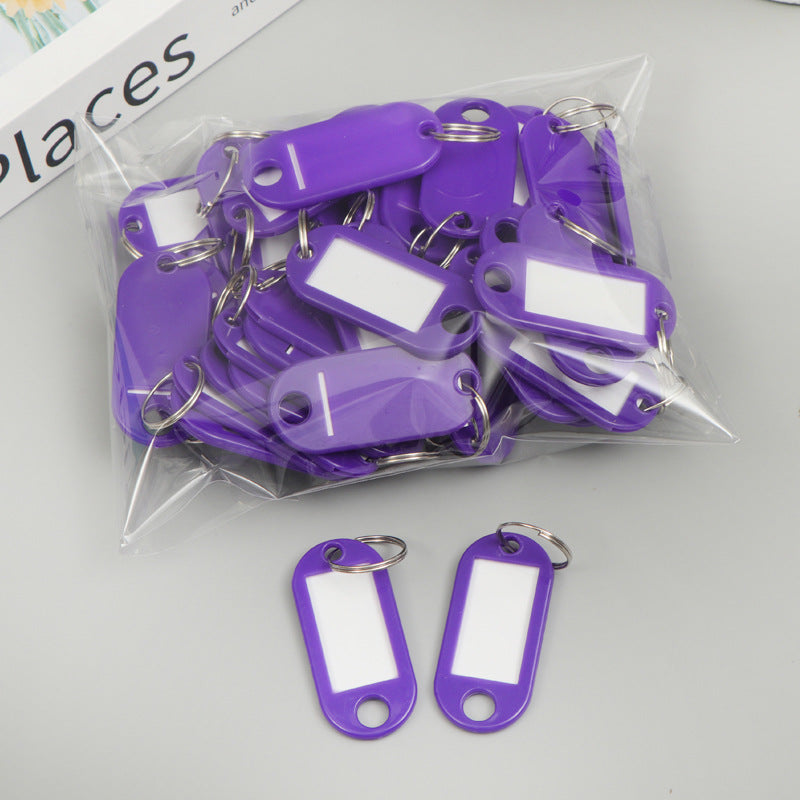 Unisex writable keychain with clear labeling field Kalsten