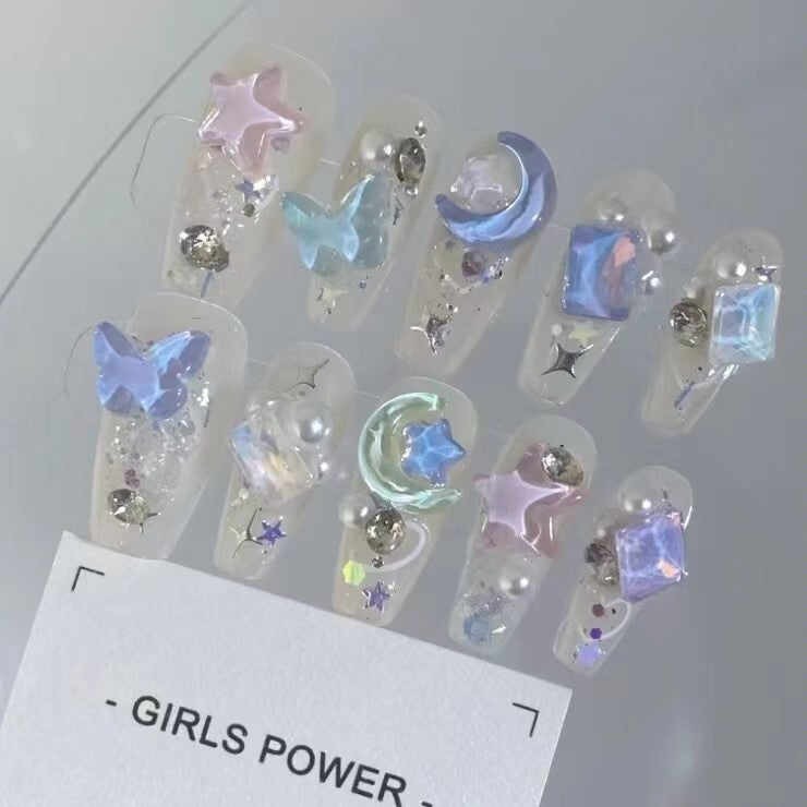Artistic 3D Butterfly Press-On Nail Set Kalsten