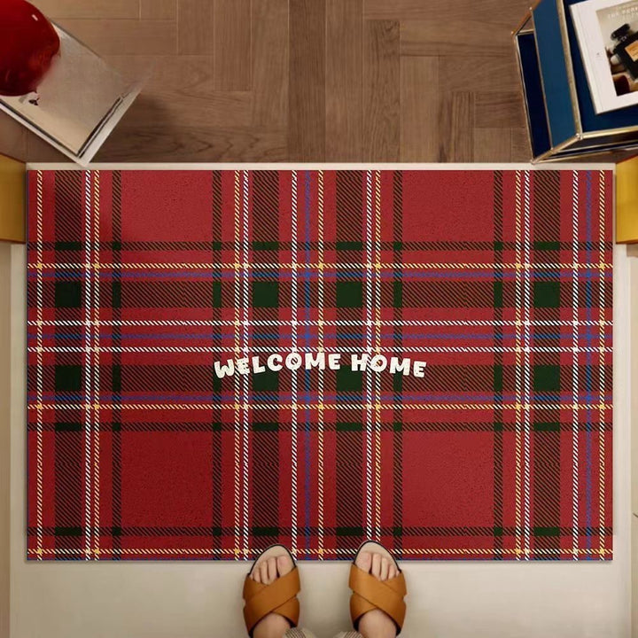 Plaid Welcome Mat Kalsten