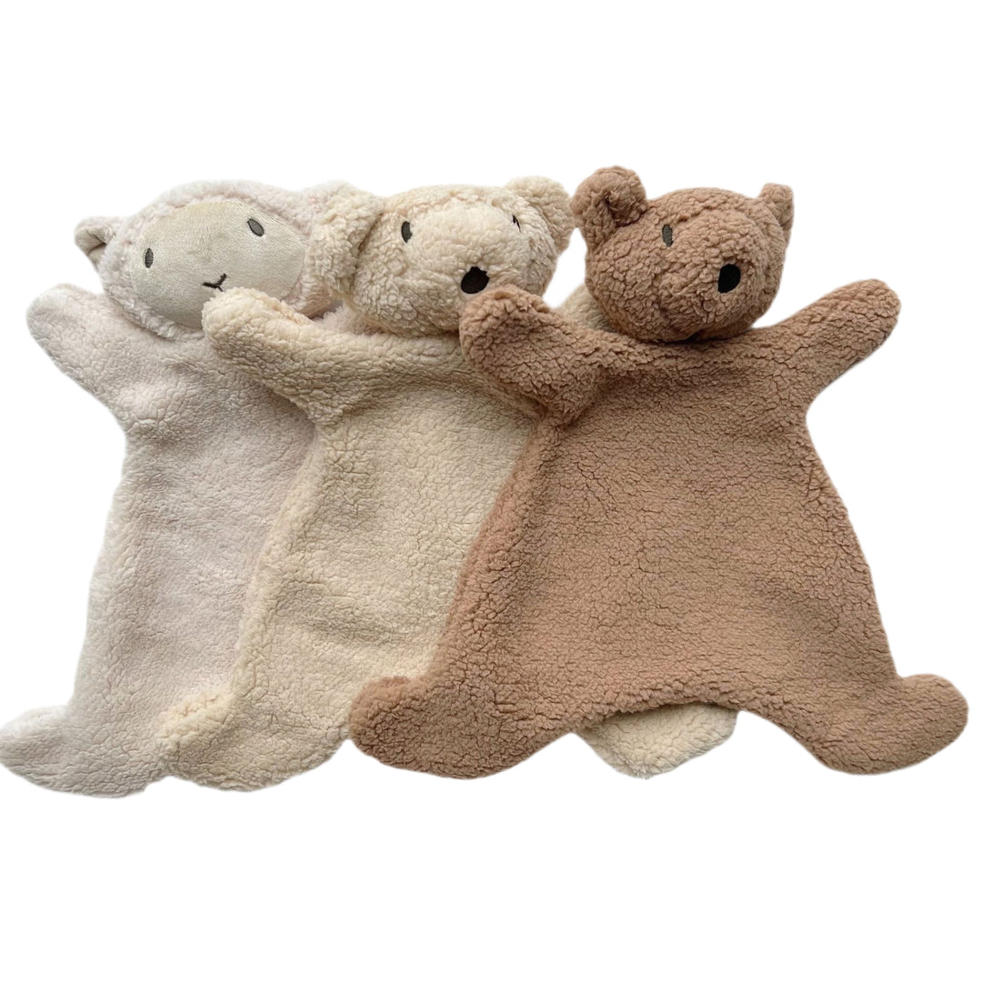 Sherpa Lamb Lovey Security Blanket with Embroidered Face