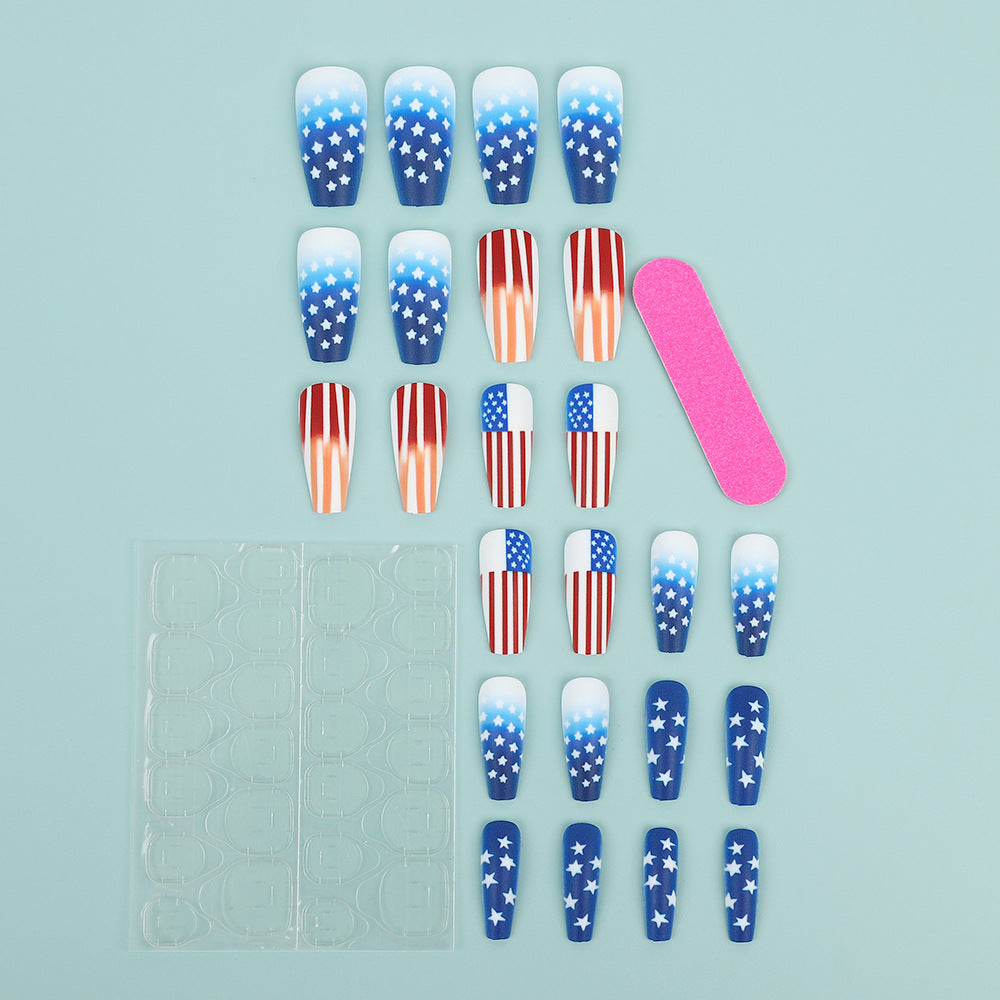 Patriotic style artificial nails Kalsten